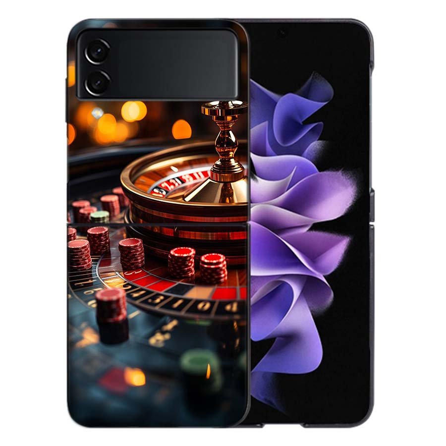 Russian Lucky Roulette Coque For Samsung Z Flip7 6 Galaxy Case Shockproof Z Flip5 Z Flip3 4 5G Hard Cover Phone TPU PC Hard Fun