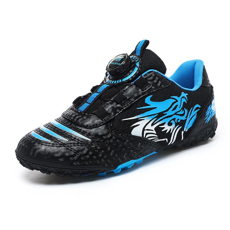 

Новые детские футбольные бутсы с сетчатой пряжкой, сломанные ногти, тренировочные кроссовки для мальчиков, для учеников начальной и средней школы, для мальчиков и девочек, нескользящие кроссовки 28 небесно-голубой