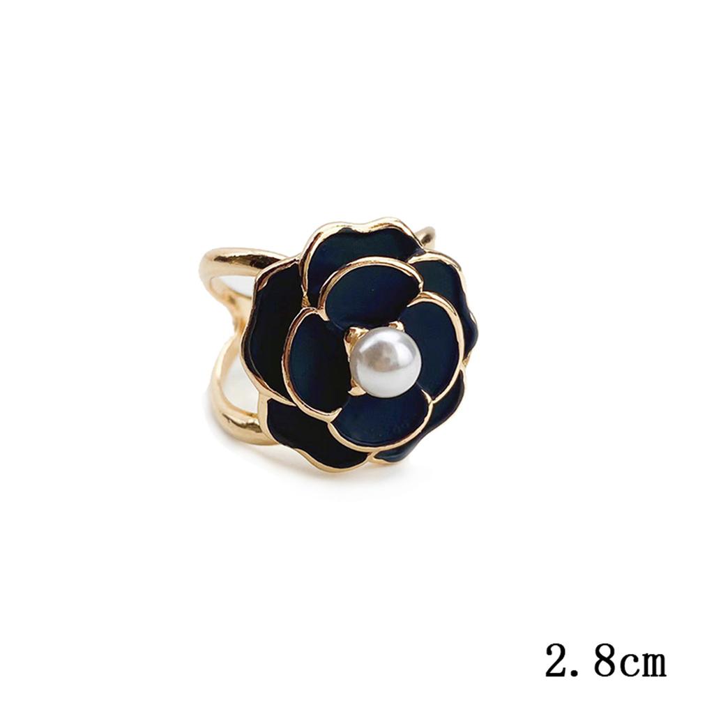 Camellia Flower Scarf Clips - Vintage Brooch Jewelry, Luxury Silk Scarf Accessories for Elegant Women (Designer Buckle Brand)
