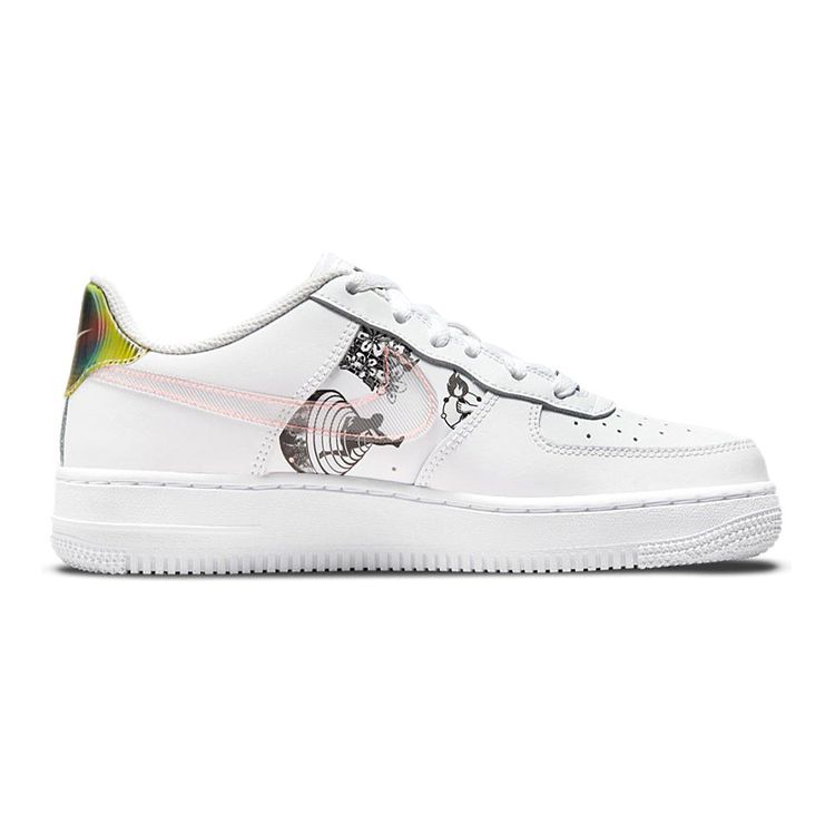 Nike Air Force 1 BG The Great Unity Kids Sneakers White Black Pink-Salt DM5457-110