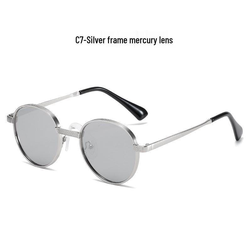 

Винтажные солнцезащитные очки 2058 с маленькой круглой металлической оправой для женщин