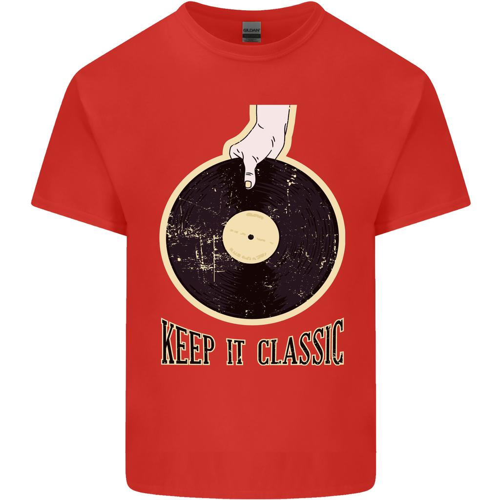 Vinyl Records Keep It Classic Dj Decks Unisexs Light Cotton Tshirt
