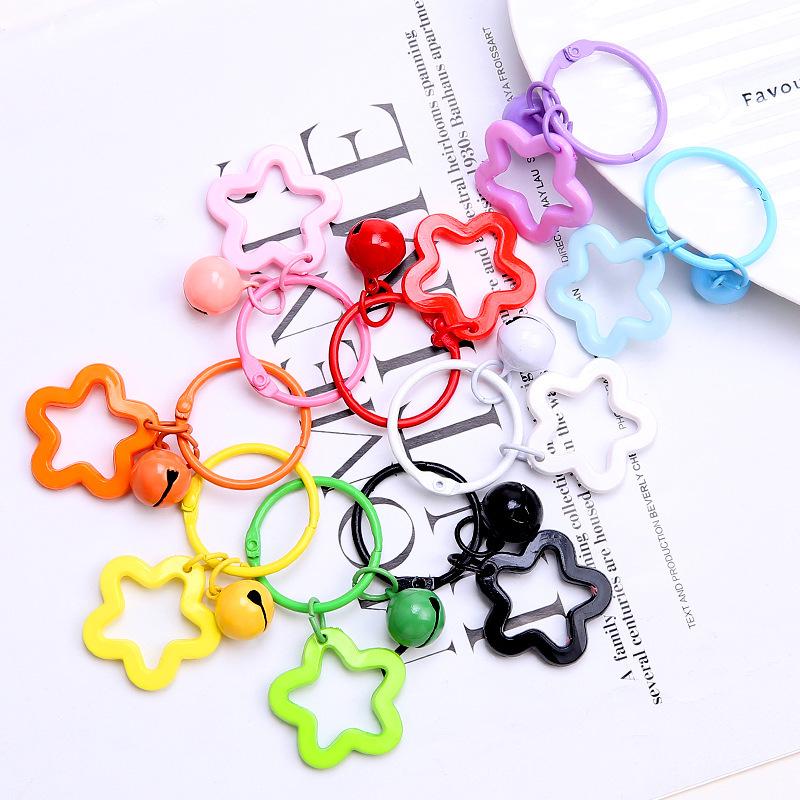 Vibrant Star Acrylic Keychain & Earphone Case Charm for Couples