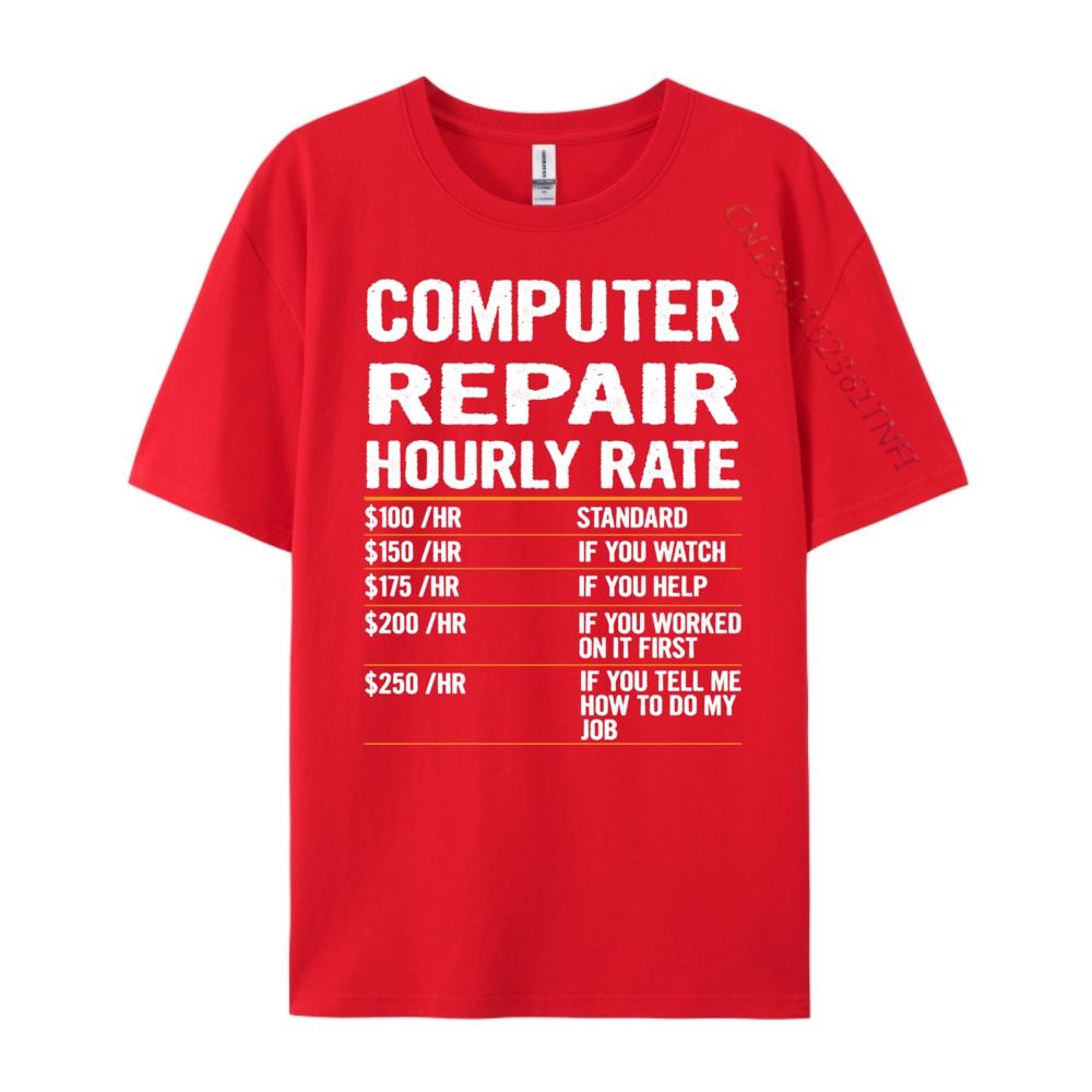 Computer Repair Hourly Rate Outfit For Computer Mechanic Grpahic Tee Original Mens TShirts Luxury Clothing S