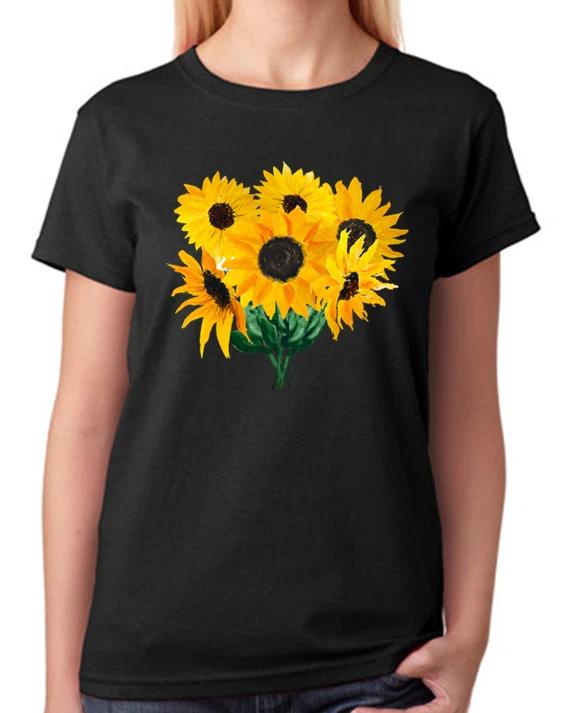 Sunflowers Ladies T-Shirt 3XL