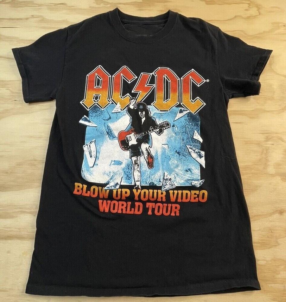 Винтажная футболка AC/DC Band Blow Up Your Video World Tour Унисекс Концертная S - 5XL SG118 Унисекс Футболка XXXXL