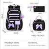 Set Zaino Viola 3 Pezzi: Zaino Scolastico, Borsa Pranzo e Borsone per Libri per Studenti