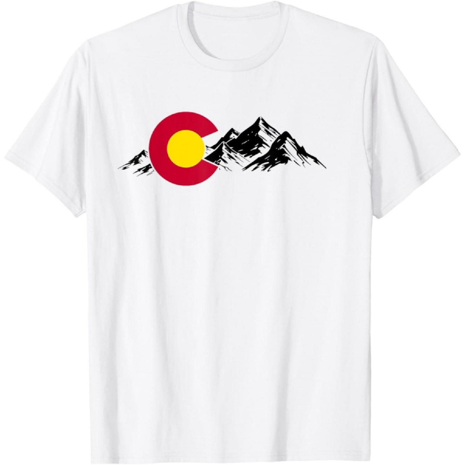 Футболка с изображением Скалистых гор Колорадо S