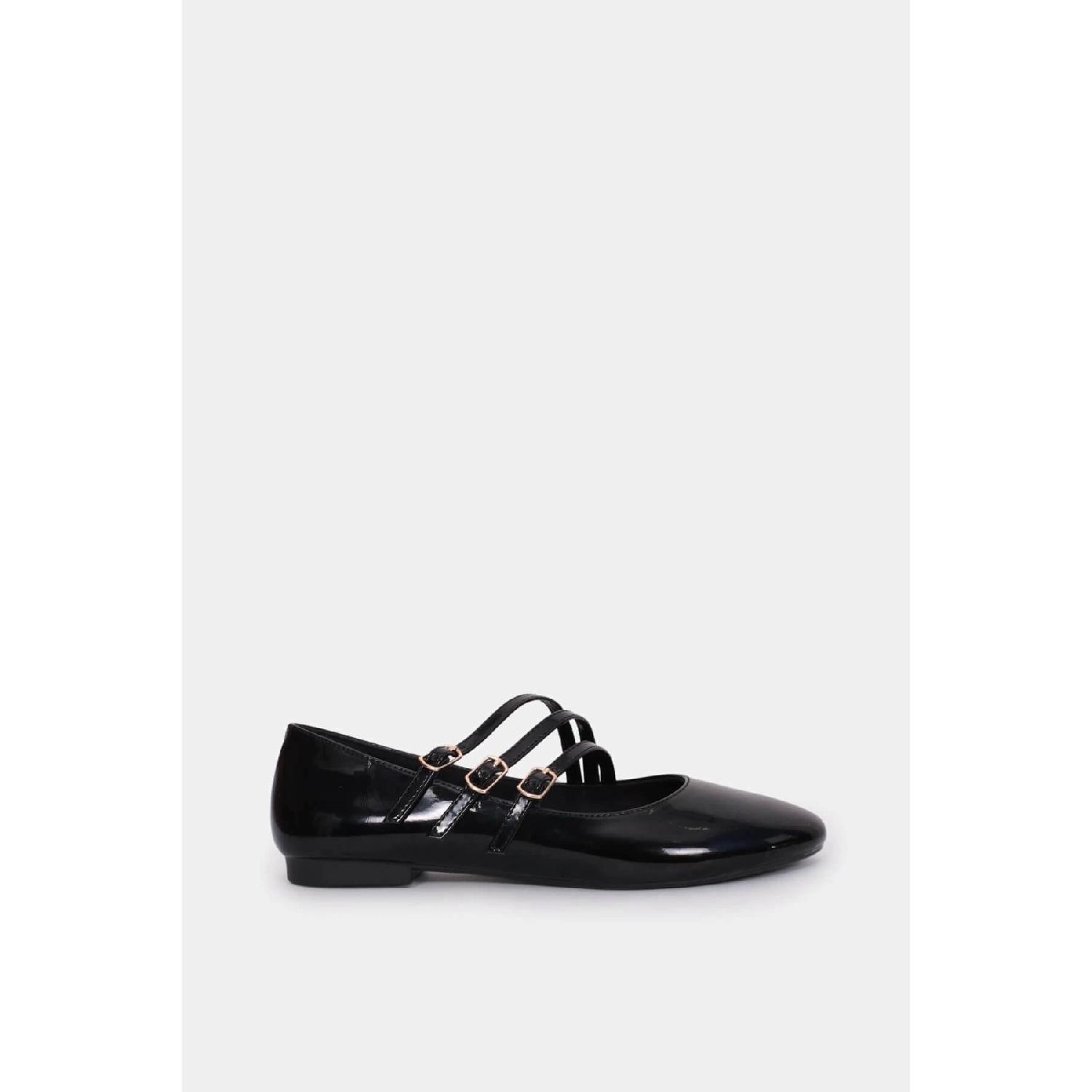 

Tessa Patent Leather 3-stripes Black Ballerinas 36 чорний