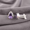 Natural Iolite Gemstone 925 Sterling Silver Jewelry Handmade Men Cufflinks 0.66" CL-6-7