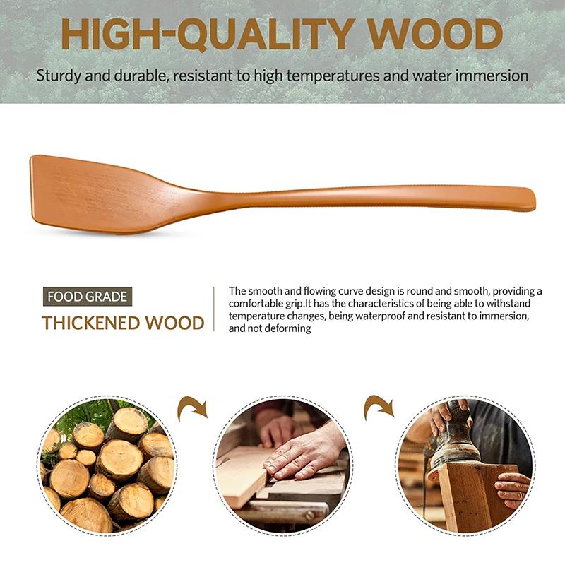 Wooden Spatula Rice Ladle Soup Spoon Kitchen Cooking Tools Natural Wood Is Safe And Durable For Home Restaurant Kitchens