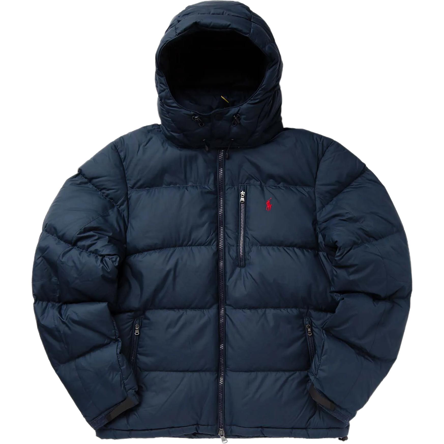 

Polo Ralph Lauren Solid Color Logo Embroidered Hooded Zip-Up Long Sleeve Jacket Men jackets Dark-Blue 710940237-002 M