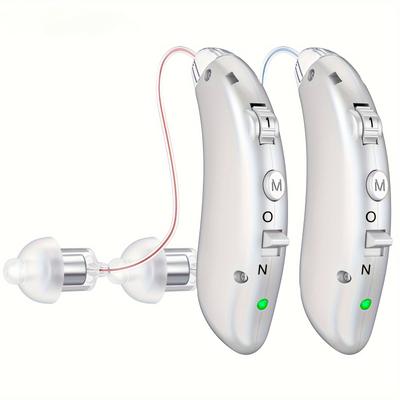 1Pair Rechargeable Hearing Aids For Seniors With Noise Cancelling Volume Control Digital Hearing Amplifiers Hearing Aid Sound Amplifiers For Seniors