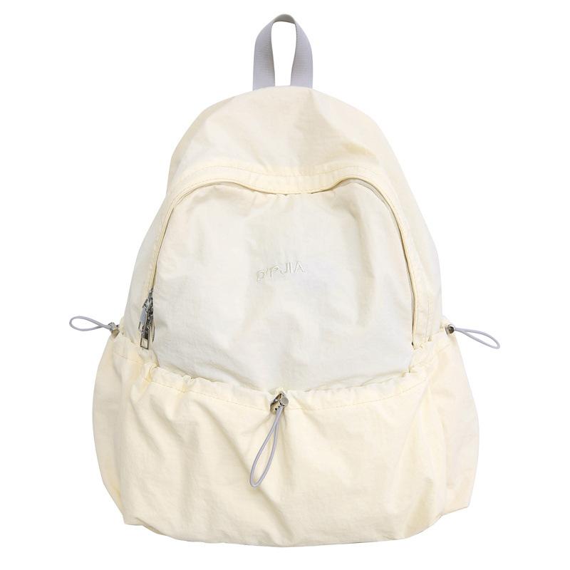 Rucksack Damen Plissee Wind Unifarben Große Kapazität Outdoor Sport Reise Rucksack Studenten Schultasche Klasse Pendlertasche Herren