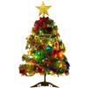 50cm Decorative Desktop Christmas Tree Set with LED Light for Xmas Decor Home School Market Company Hotel Restaurant ( with 19 Accessories )