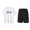 Peak Brand Logo Print Simple Round Neck Short Sleeve Breathable Quick Dry Shorts Casual Sports Suit Unisex Suit DF64269114+YS00301
