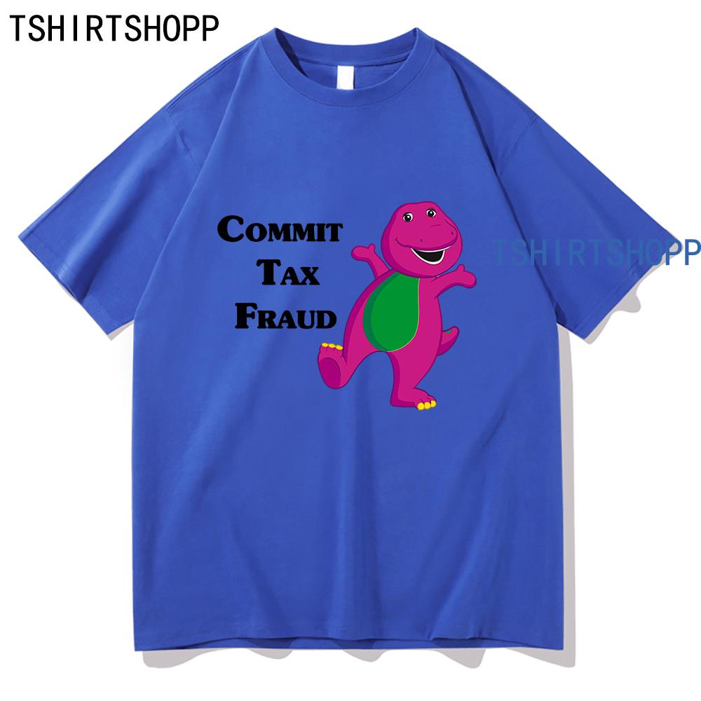 Men Short Sleeve Graphic Commit Tax Fraud T Shirt Rugged Outdoor Collection Men/Women Print Novelty T Shirt Cotton Tops Clothes