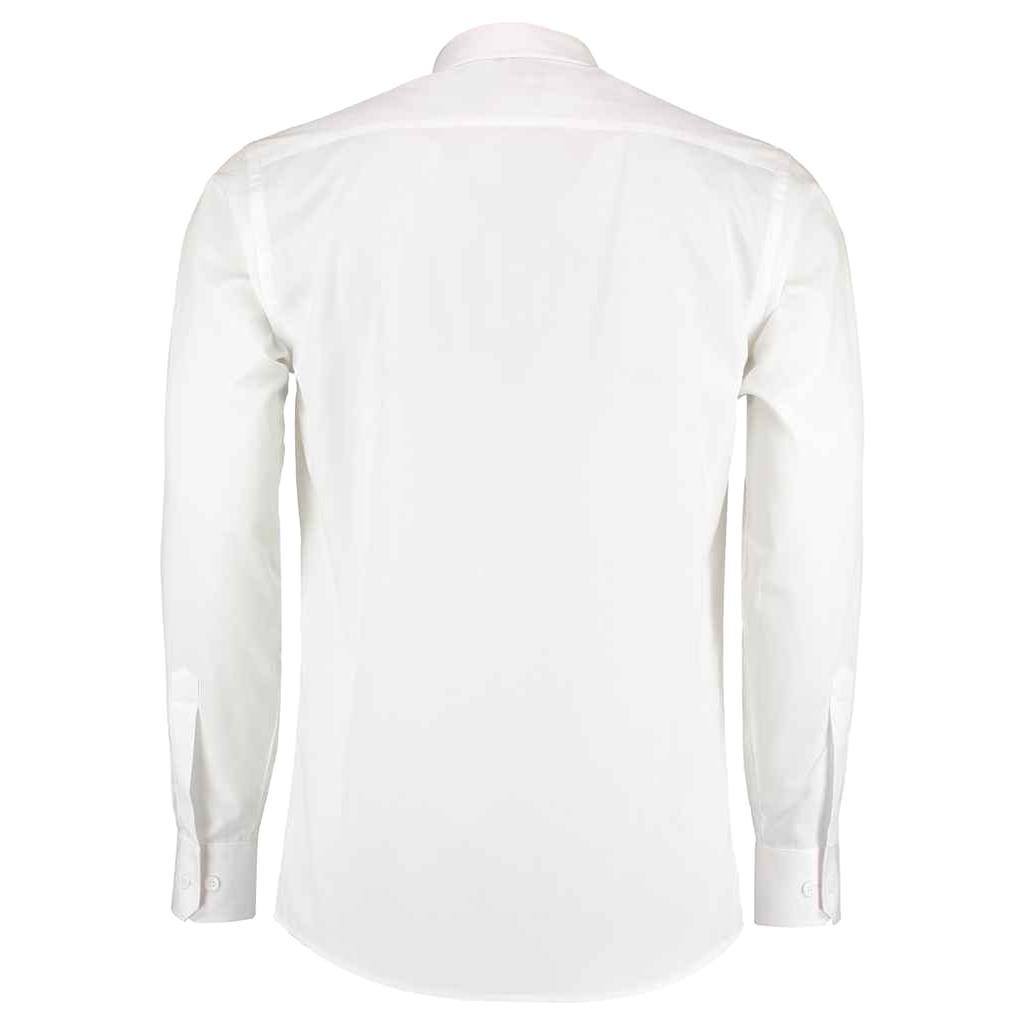 Kustom Kit Mens Poplin Tailored Long-Sleeved Shirt