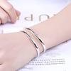 Women'S Copper Color Open Bangle Simple Design Two Thread Adjustable Size Engagement Wedding Trendy Jewelry Cuff Bracelet B071