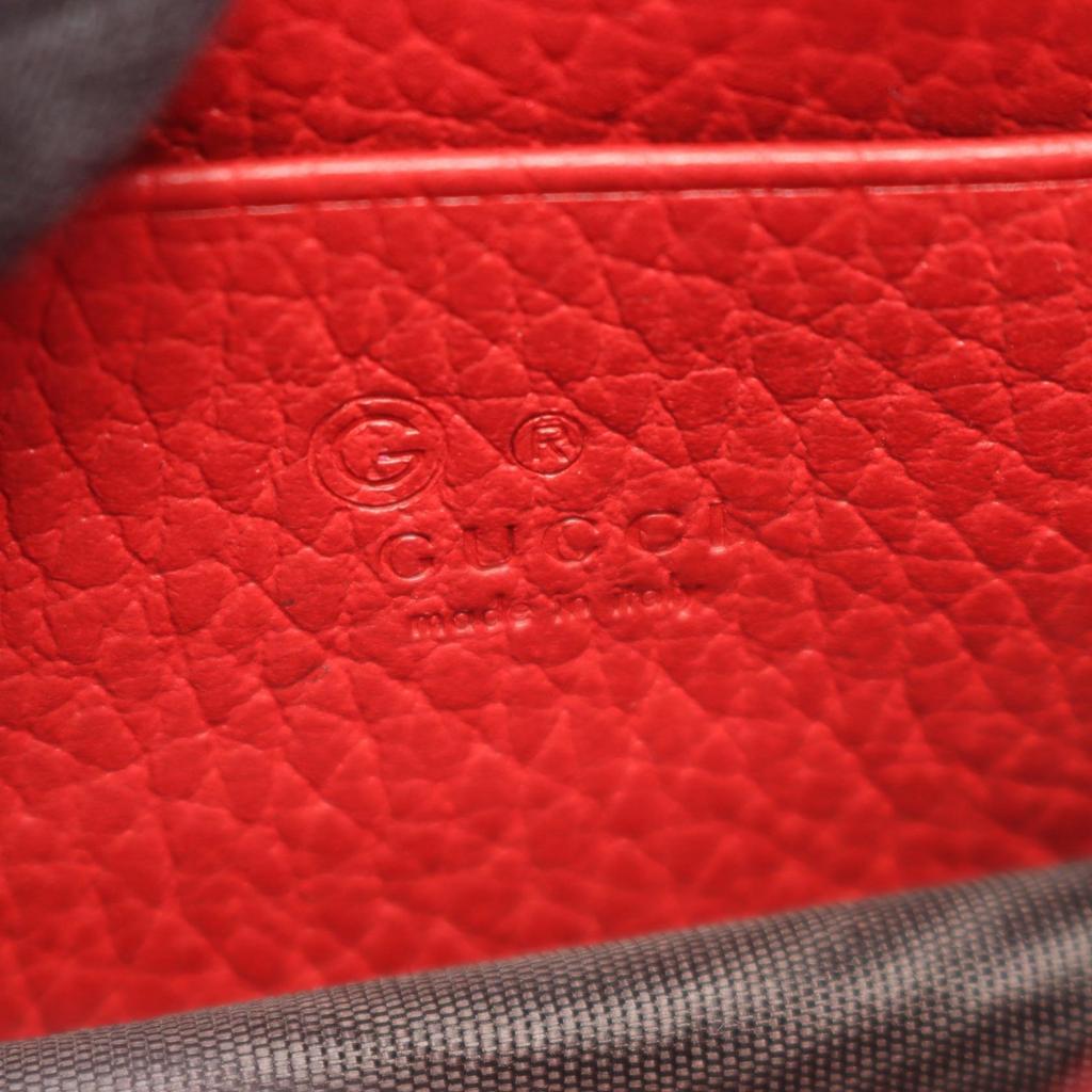Used GUCCI Interlocking G Shoulder Bag 510314 leather Red Used Women