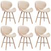 Day and Night - Day and Night Dining Chairs 6 Pcs Synthetic Leather and Cream Curved Wood
