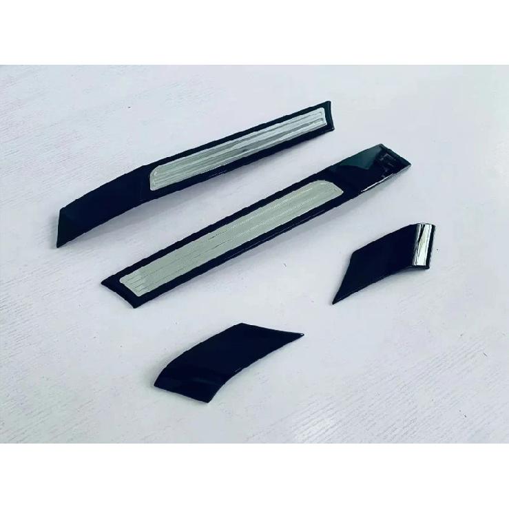 For Toyota Prado LC250 2024 2025 Car Accessories ABS Chrome Body A Pillar +C Pillar Decorated With Two-Tone Sequ чёрный