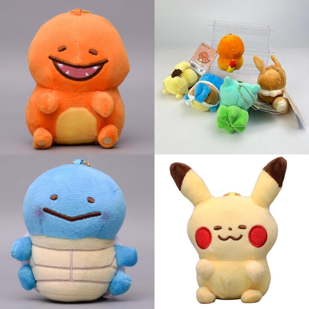 Chaveiros de Pelúcia Adoráveis de Pokémon Apresentando Pikachu, Squirtle, Charmander, Bulbasaur e Eevee Perfeitos para Colecionadores!