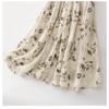 DIMANAF Summer 2025 Plus Size Women Vintage Loose Wide Leg Pants Basic Elastic High Waist Printing Pants Casual Long Trousers