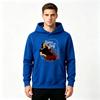 Men's Printed Pullover Hoodie Retro Art Figure Rose Pattern Casual Long Sleeve Hooded Sweatshirt