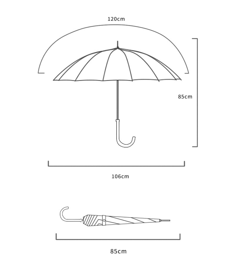 Lang perfekt für und und geeignet für Männer und Ideal für Regenzeiten und Langlebig, einfach, 16-Speichen-Schirm, springend, winddicht. Wasserabweisend,