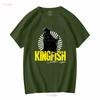 Kingfish Christone Ingram T Shirt Uomo S Girocollo Maniche lunghe Nere vintage Lavato Alla moda Morbido Versatile