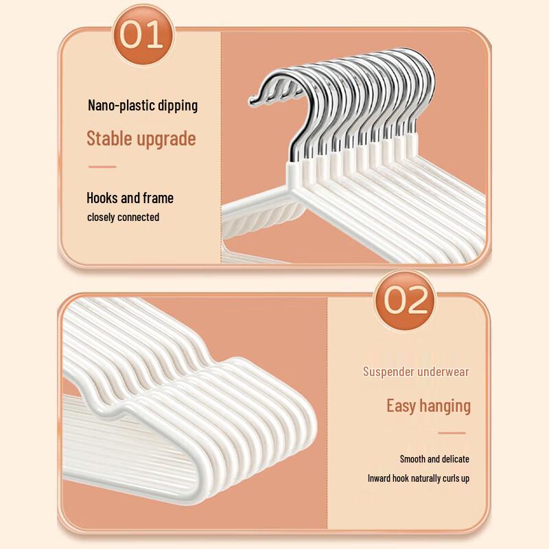 Xingfang Anti-Slip Coated Adult Hangers (20-Pack)