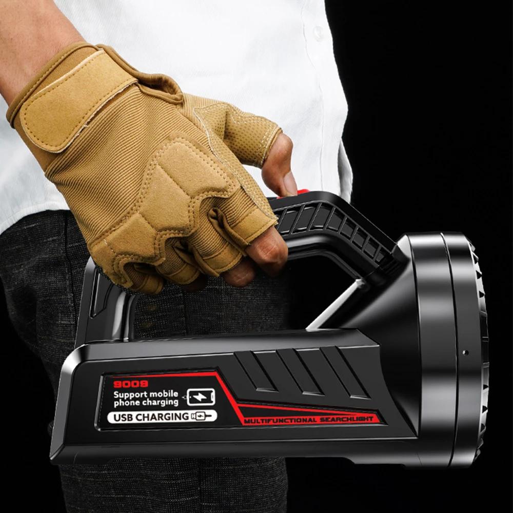 Most Powerful Handheld Flashlight High Power Spotlight Work Light USB Rechargeable Searchlight Long Range Torch Camping Lantern