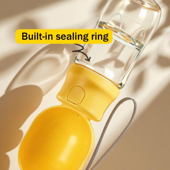 Yousheng Portable Pet Water Bottle Leak-Proof Dog Water Dispenser with Drinking Bowl Food Compartment Travel Water Bottle for Cats Hiking Walking