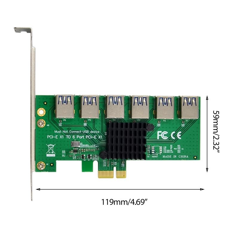 6-Port USB 3.0 PCI für Presse r Karte PCI-E Erweiterungsadapter PCIE USB3.0 HUB Laufwerk Controllerkarten tender