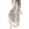 Maternity High-Waisted Wide-Leg Linen Pants – Summer Ice Silk Sun Protection Style