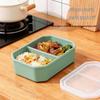Food-Grade Silicone Bento Box with Lid - Odor-Resistant & Partitioned for Fresh Storage