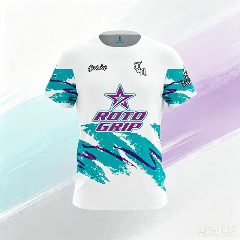 New = Roto Grip Leopard Red Lip Split Color Bowling Jersey Short Sleeve Performance Sports Tee Fan Casual Streetwear Tops