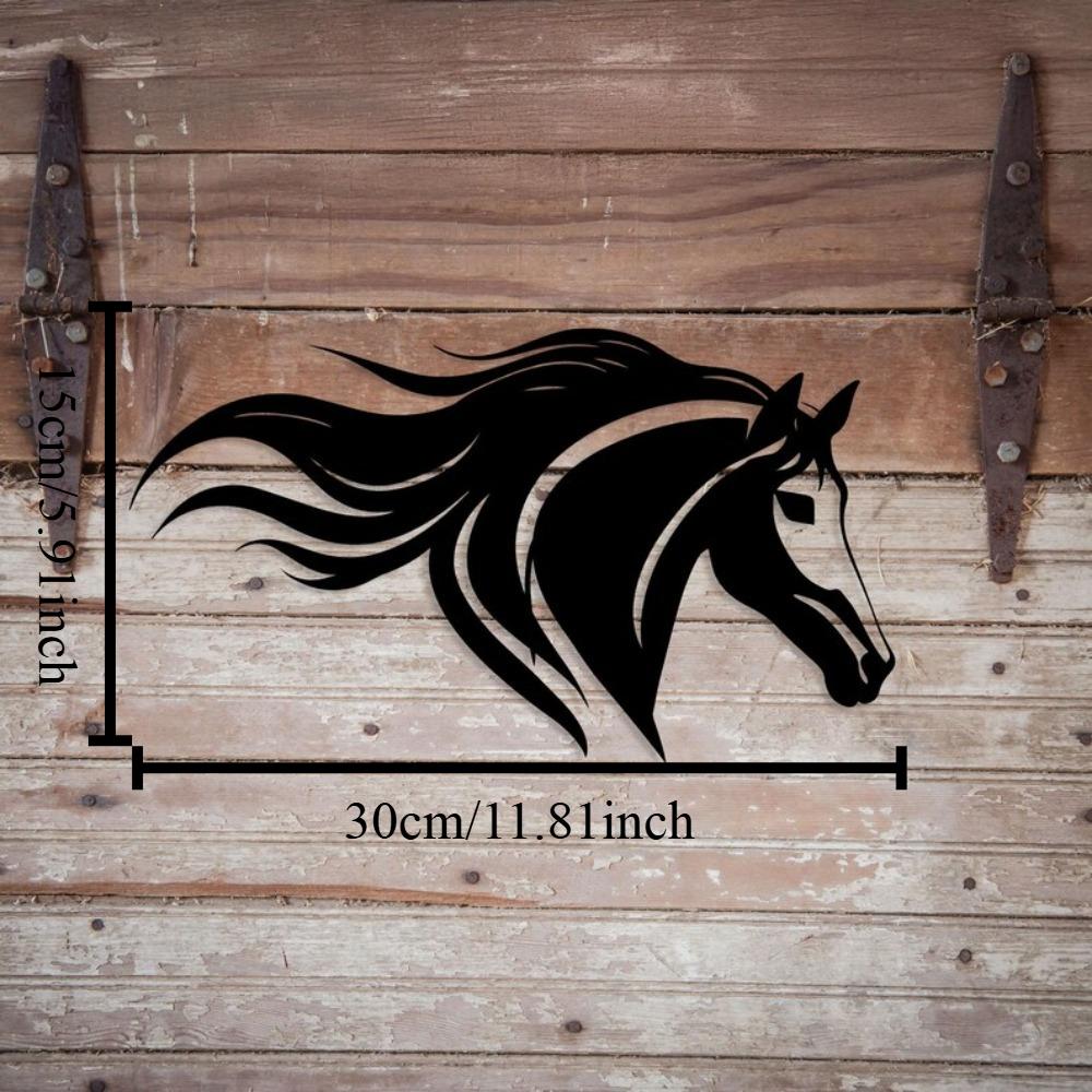 

Черное Металлическое Изделие в Виде Головы Лошади Настенное Искусство Фермерский Стиль Декор Дома 12in