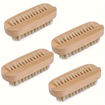Natural Wooden Nail Brush for Effective Cuticle Cleaning - Sturdy Fingernail & Toenail Care Tool, Perfect for Dust Removal and Manicure Prep