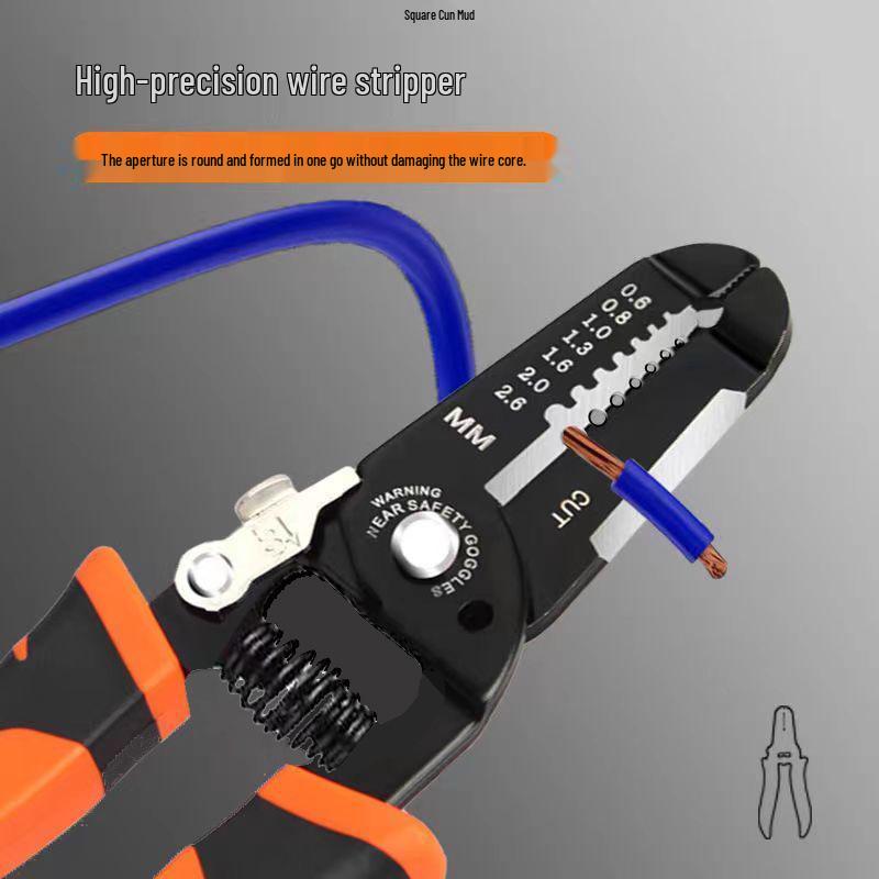 Craft Multifunctional Wire Stripper Electrician Pliers: Wire Stripping, Cutting, and Skinning Tool