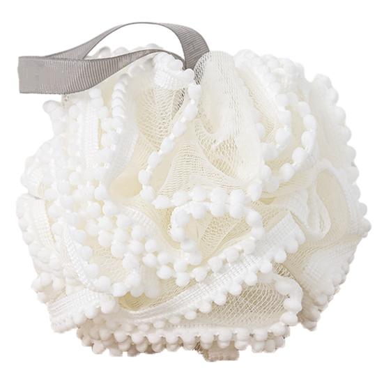 

Bath Ball Soft Texture Bath Sponge with Tight Mesh Weave Rich Foam Gentle Exfoliating Puff High Absorbency Bath Sponge Bath Accessory белый