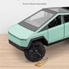 1/24 Scale Tesla Cyber Toys Off Road Truck Alloy Metal Diecast Car Model Sound and Light Boutique Decorative Collection Ornaments Birthday