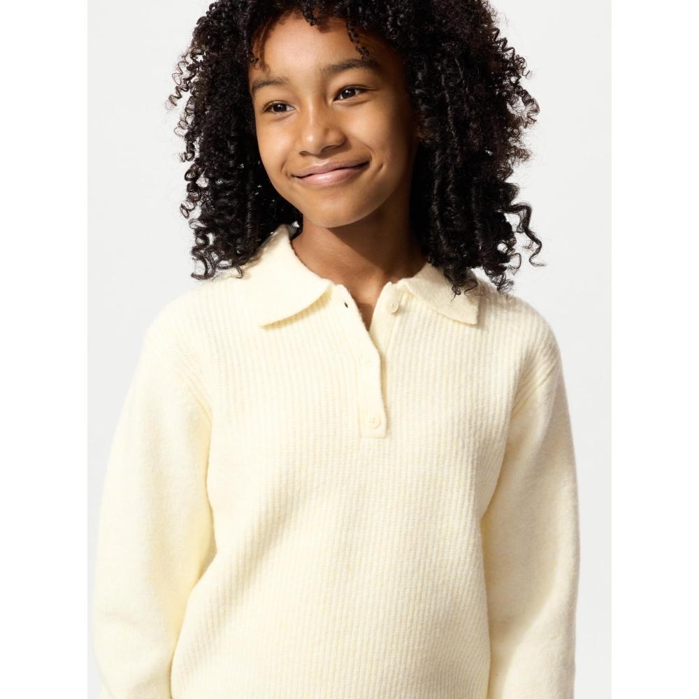Uniqlo Girls Supleyan Polo Sweater
