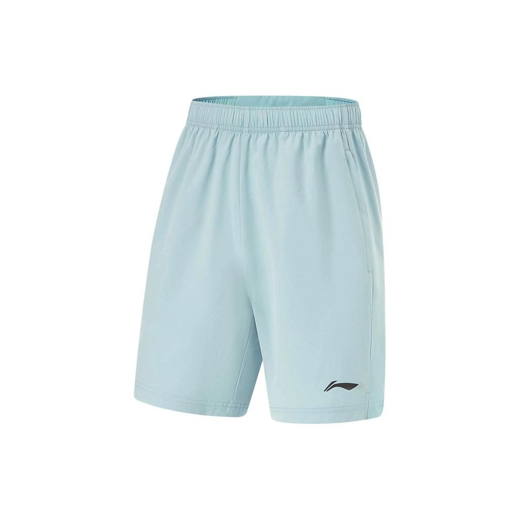 Li Ning Running Series Logo Print Quick-Dry Cool Sports Shorts Men Shorts Fish-Eye-Blue AKSU339-5