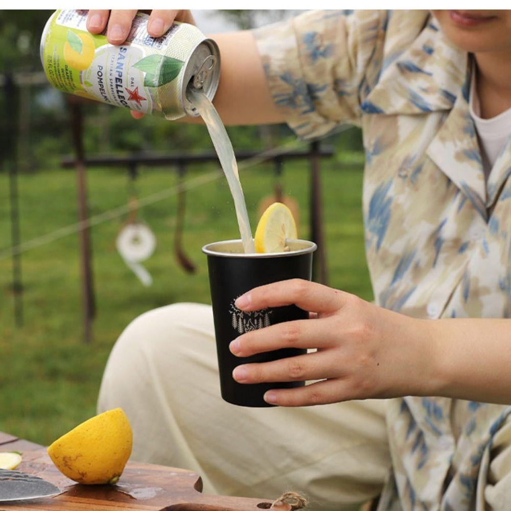 Stainless Steel Stainless Steel Cup 350ML Capacity Tea Drink Cup Portable Drinking Cup  Kitchen Use