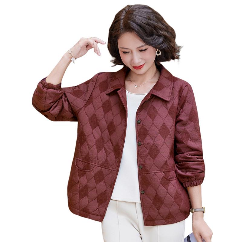Autumn-Lapel Casual Jacket: Age-Reducing Fashion for Middle-aged and Elderly Women