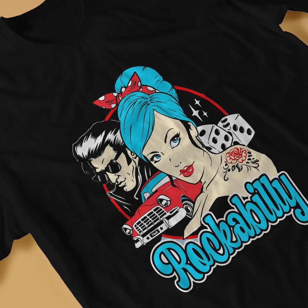 Rockabilly Pin Up Girl 50er Sock Hop Party Rock And Roll T-Shirt Vintage Alternativ Herren T-Shirt O-Ausschnitt