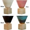 4 Stück Keramik-Espressotassen Grobkeramik-Kaffeetasse mit Untertasse 7oz Mini-Espressotassen Italienisch inspirierte Tassen Kaffeetassen-Set für Zuhause und Büro