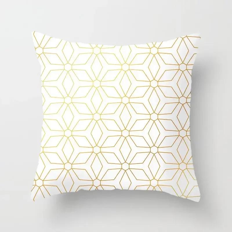 Golden Sofa Pillowcase Digital Printing Office Cushion Cover